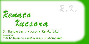 renato kucsora business card
